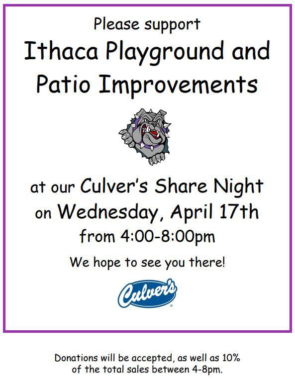 Culver's Share Night for Playground and Patio Improvement