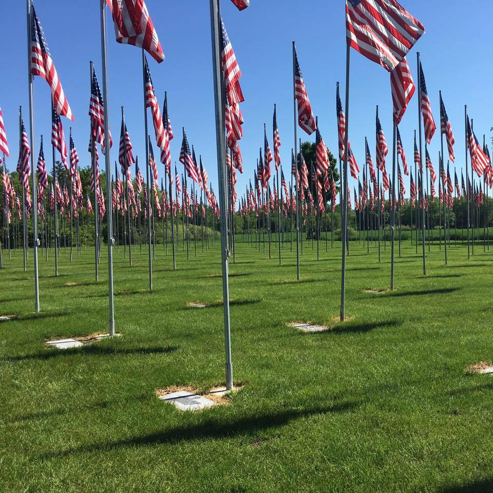 Flags honoring our area veterans