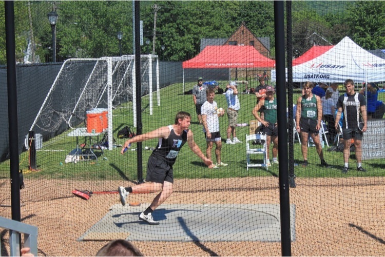 Caleb Marchwick competes in discus