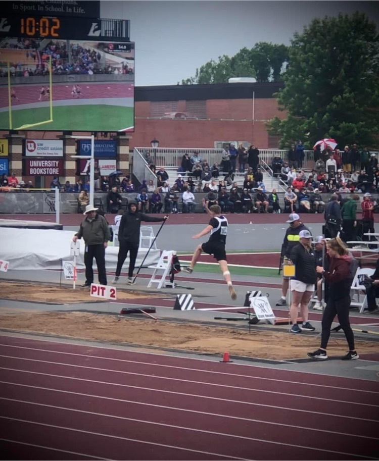Ty Kershner competes in long jump