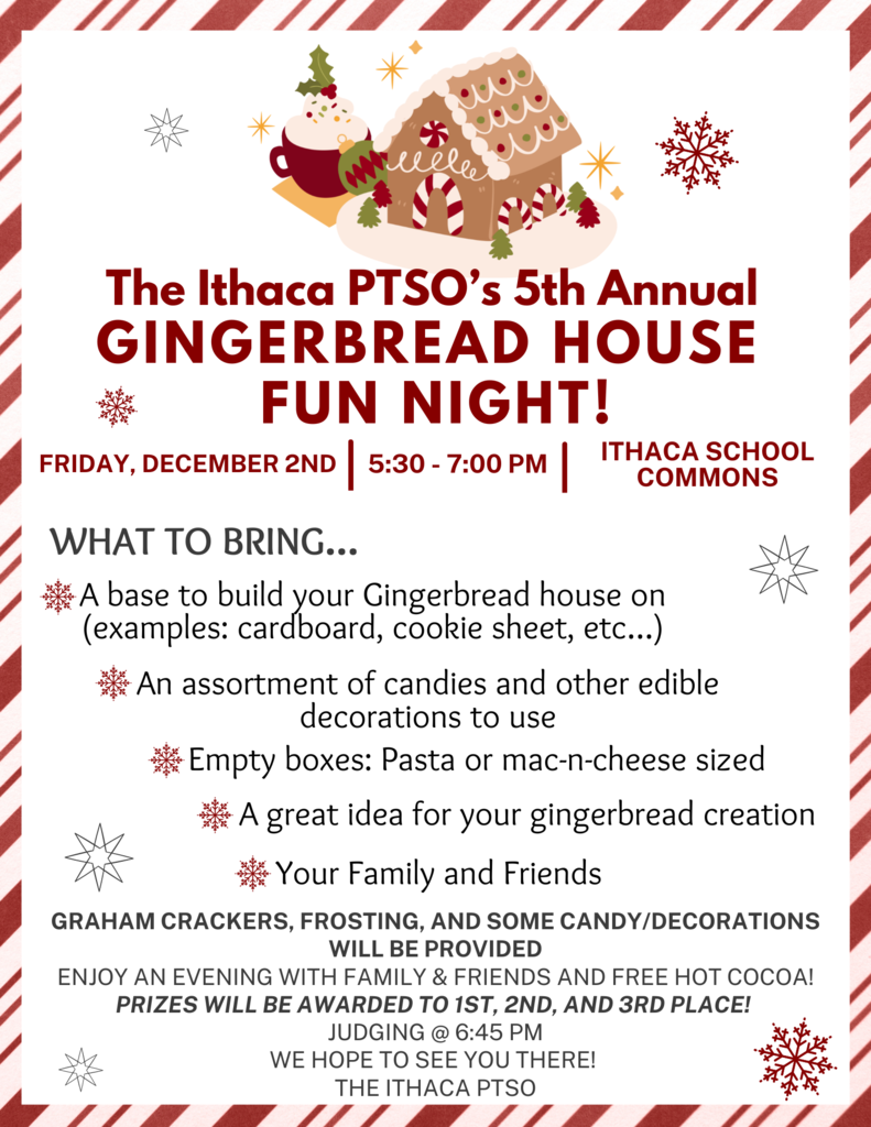 Ithaca PTSO's Gingerbread House Fun Night