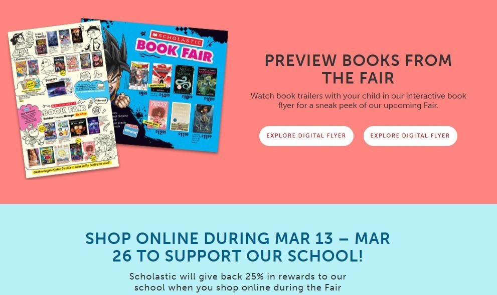 Scholastic Book Fair Spring 2023