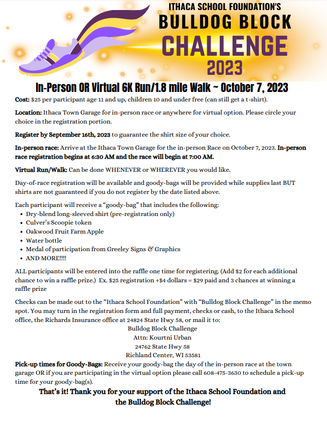 2023 Bulldog Block Challenge Information